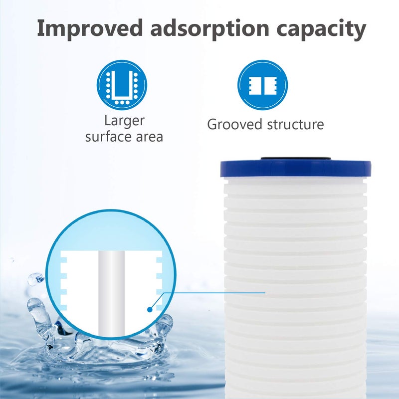 Waterspecialist AP810 Whole House Water Filter, Replacement for 3M Aqua-Pure AP810, AP801, AP811, Whirlpool WHKF-GD25BB, WHKF-DWHBB, 5 Micron, 10" x 4.5", Well & Tap Water Filter, Pack of 3 - Image 4